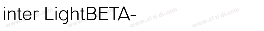 inter LightBETA字体转换